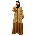 Front open loose sleeves dual color Abaya Front open loose sleeves dual color Abaya
